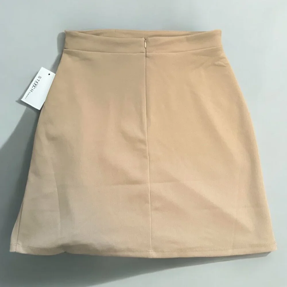 Stitch Collection Taupe Women’s Midi‎ Skirt Size Large NWT